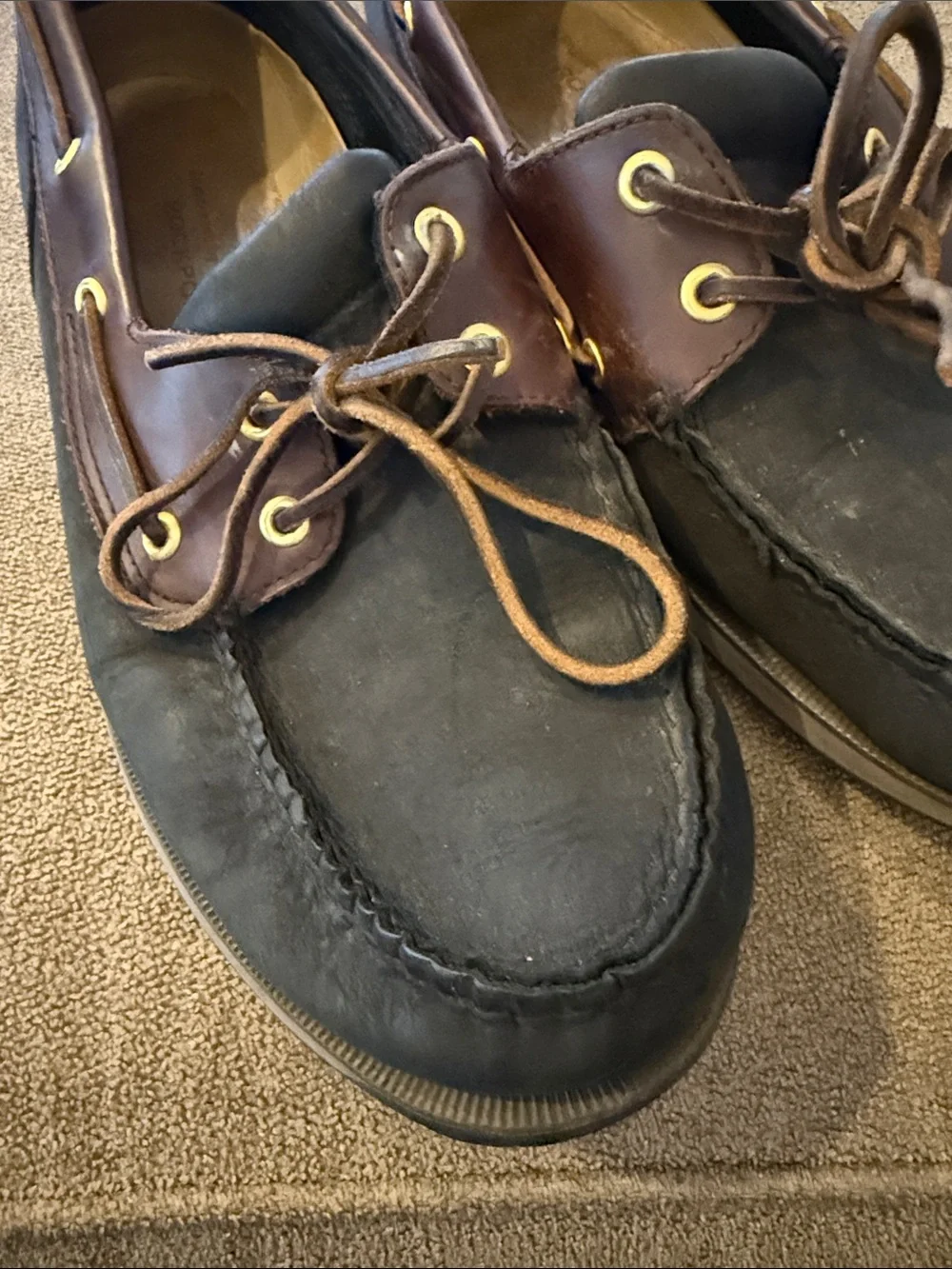 Rockport Men's Dress Shoes Leather Loafers Size 12 Boat Shoes (TD)